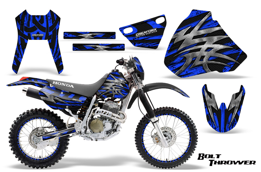 Honda XR 400 Graphics Kit Bolt Thrower Blue NP Rims